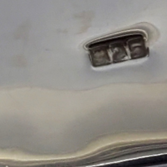 Sterling Silver Hammered Wide Oval Bangle Bracelet #21220 - Picture 5 of 13